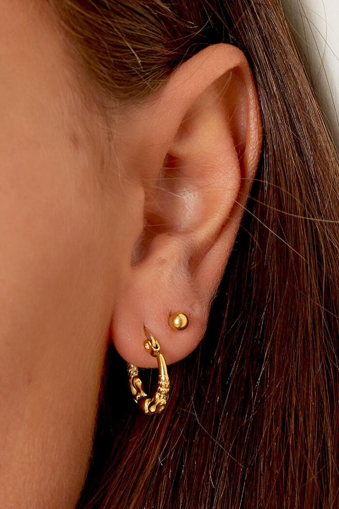 Stainless steel hoop earrings Gold Picture3